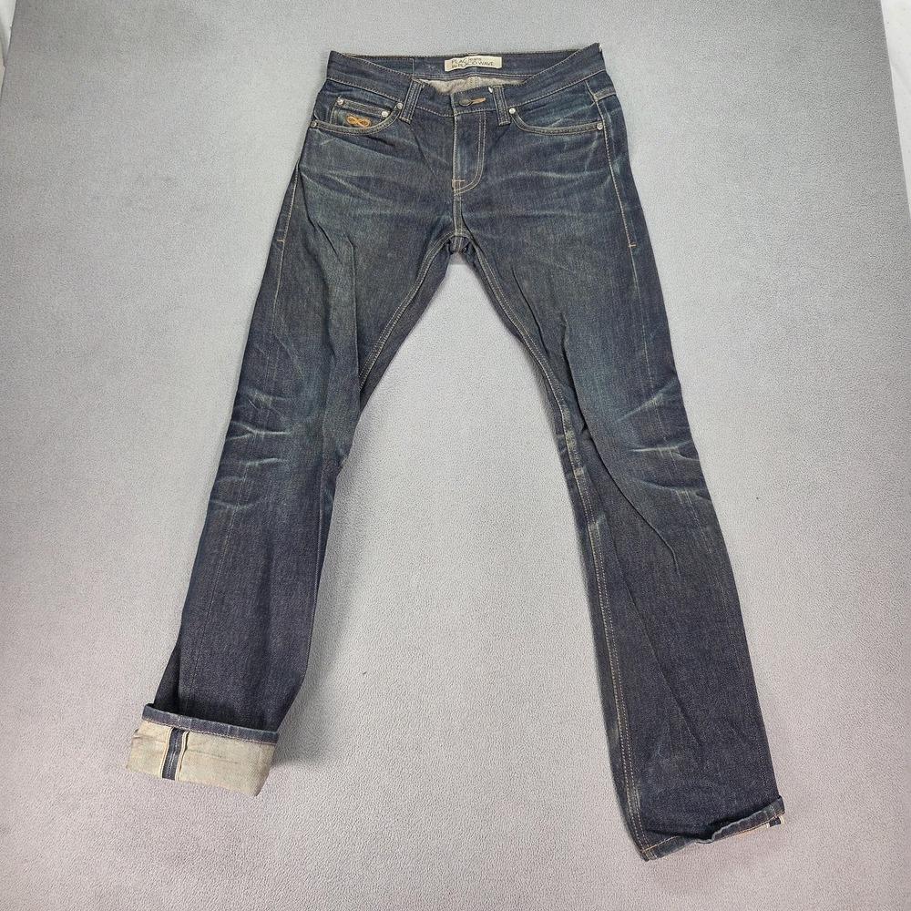 PLAC Jeans Mens Slim Straight Selvedge Raw‎ Kuroki Denim Made Japan Fits 28x30